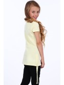 Bluza fete cu imprimeu, galben deschis NDZ8156 - Magazin online - Boutique